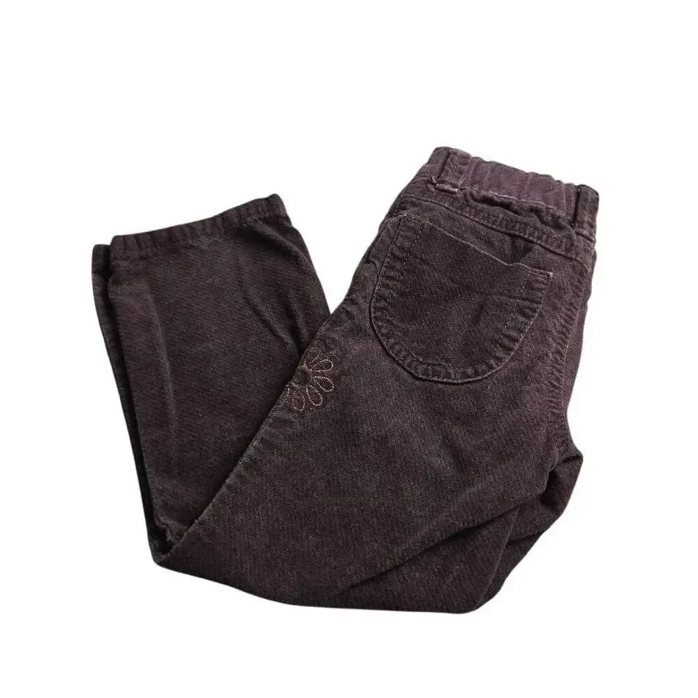 OshKosh B'gosh corduroy pants with embroidered floral 4T